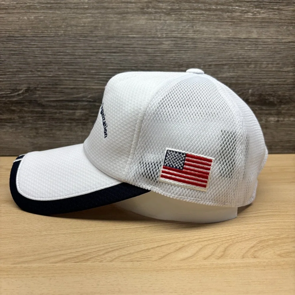 Pogo Club Korea Disabled Veterans Organization Trucker Hat White Blue Cap